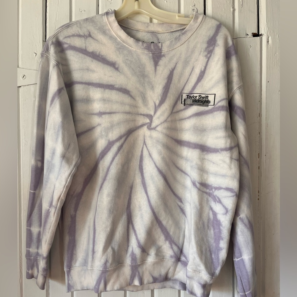 Taylor Swift’s Midnights Lavender Swirl Tie-Dye Crewneck Sweatshirt